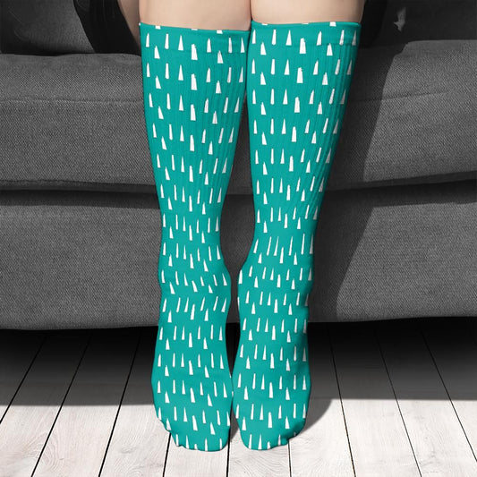 NYC and London Skyscraper Socks Teal