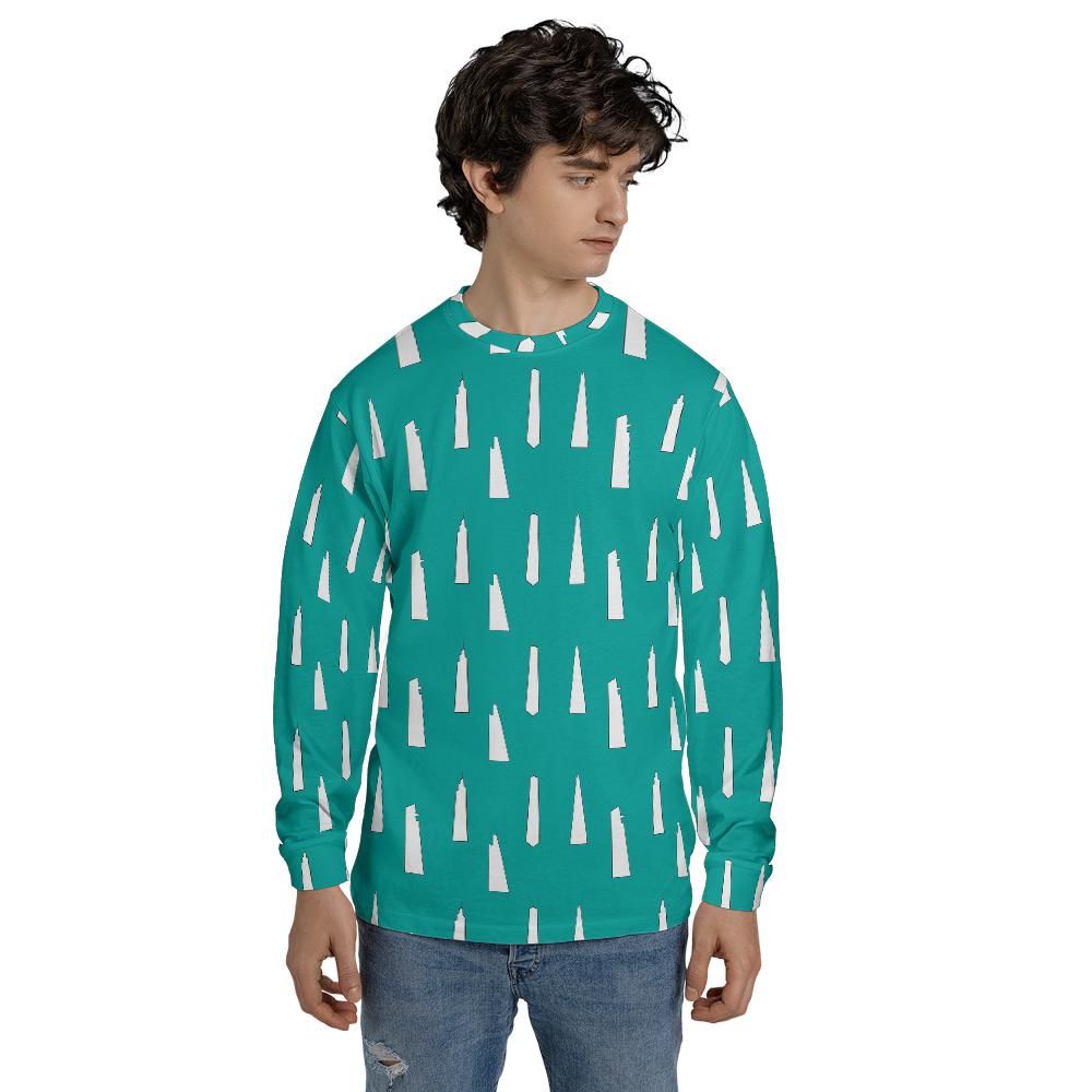 NYC and London Skyscraper Long sleeve teal